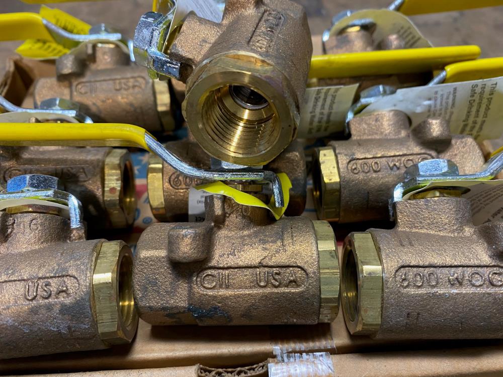 Lot of (10) Apollo 1/2" NPT Full Port Bronze Ball Valve 77-103-01